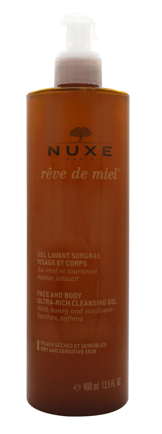 Nuxe Reve de Miel Face and Body Ultra-Rich Cleansing Gel 400ml - Dry/Sensitive Skin