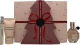 Viktor & Rolf FlowerBomb Christmas Edition Gift Set 50ml EDP + 10ml EDP + 50ml Body Cream