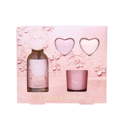 The Kind Edit Co. Signature Gift Set 100ml Body Wash + 2x 20g Bath Fizzer + 30g Candle