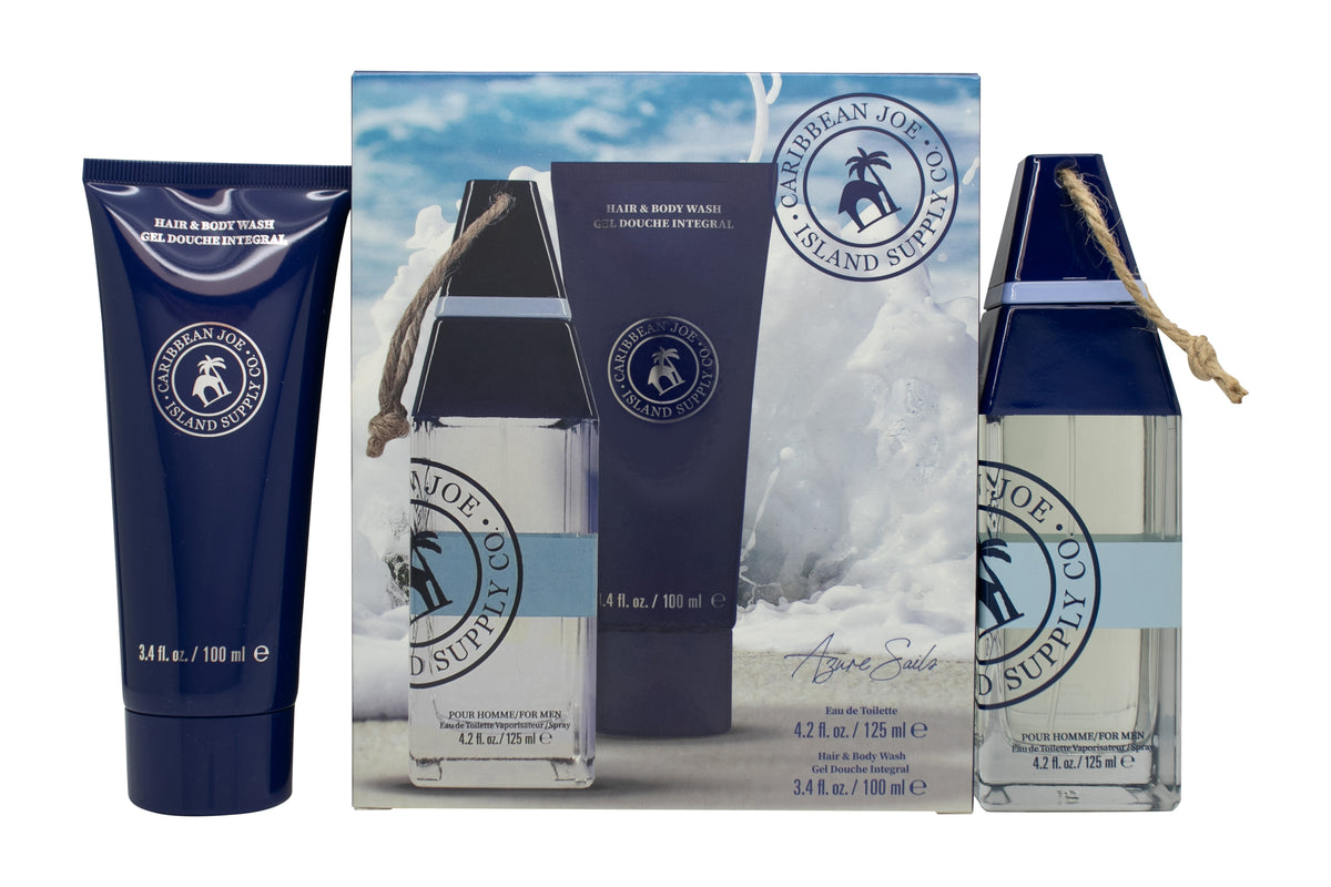 Caribbean Joe Azure Sails Gift Set 125ml EDT + 100ml Hair & Body Wash