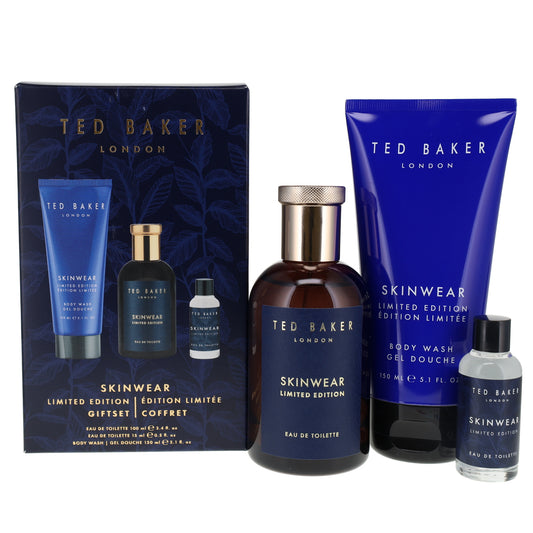 Ted Baker Skinwear Limited Edition Gift Set 100ml EDT + 15ml EDT + 150ml Body Wash