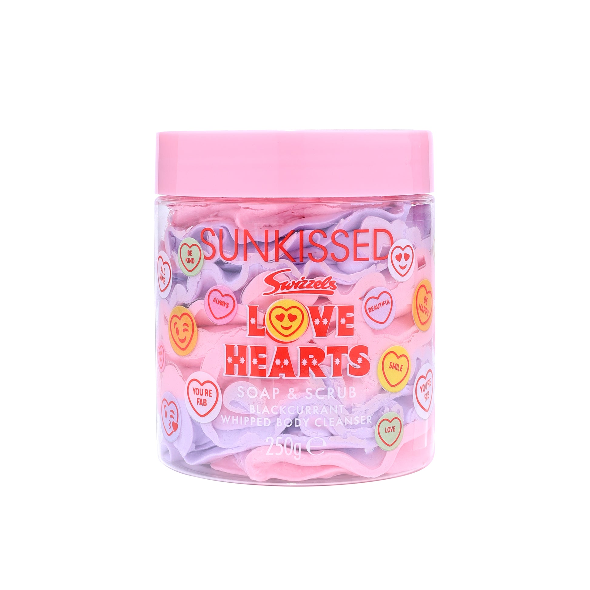 Sunkissed X Love Hearts Soap & Scrub Whipped Body Butter 250g - Blackcurrant