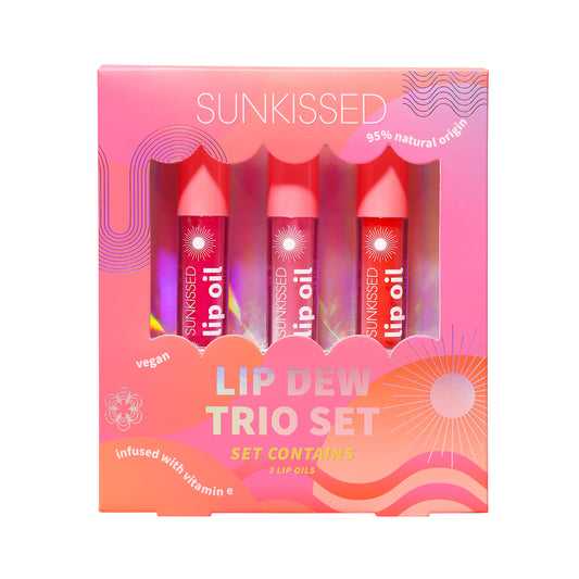 Sunkissed Lip Dew Tri Set Gift Set 3 x 4.3ml Lip Oil