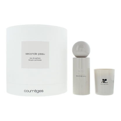Courrèges Seconde Peau Gift Set 100ml EDP + 75g Candle