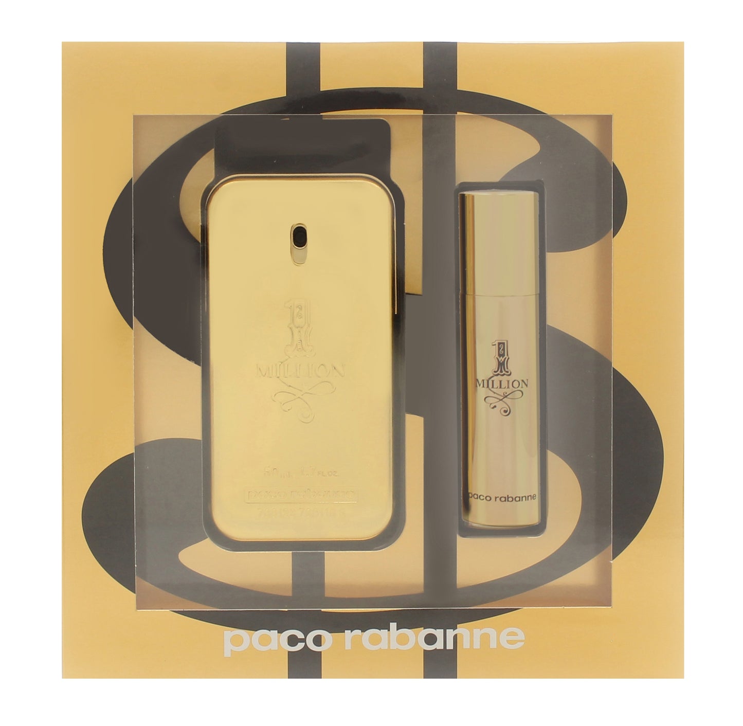 Paco Rabanne 1 Million Gift Set 50ml EDT + 10ml EDT Travel Spray