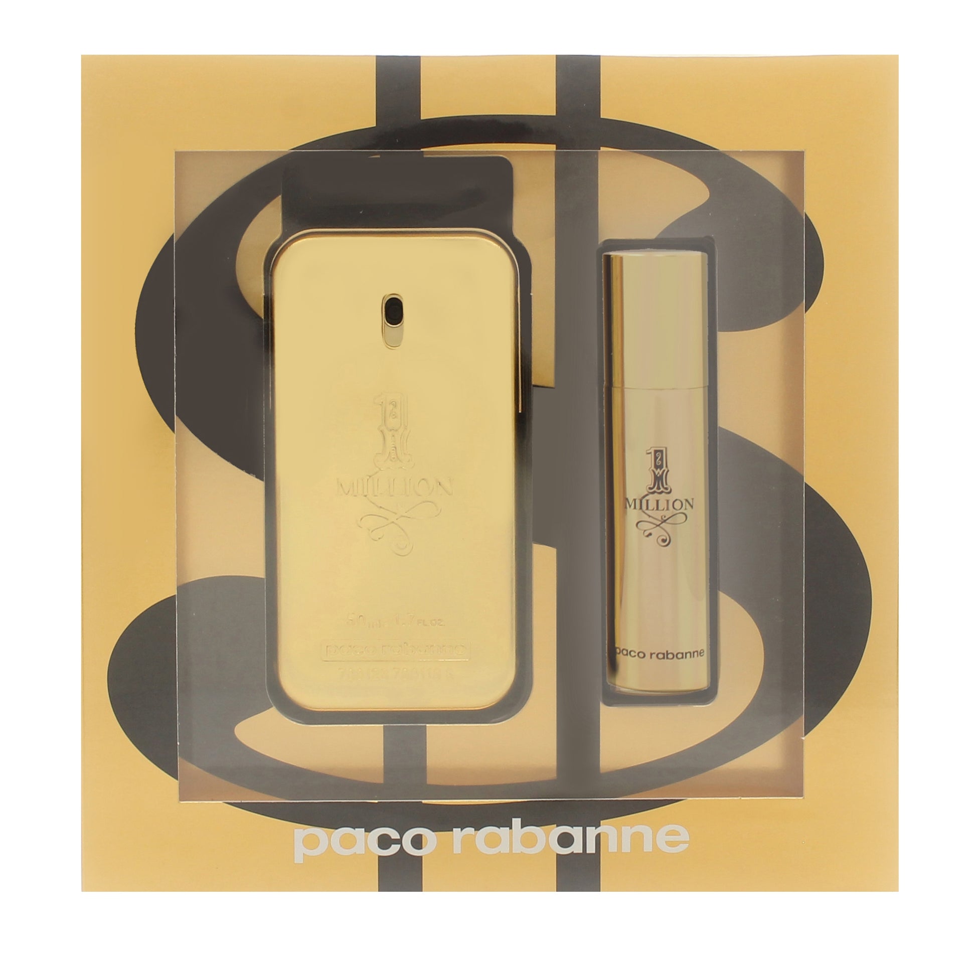 Paco Rabanne 1 Million Gift Set 50ml EDT + 10ml EDT Travel Spray