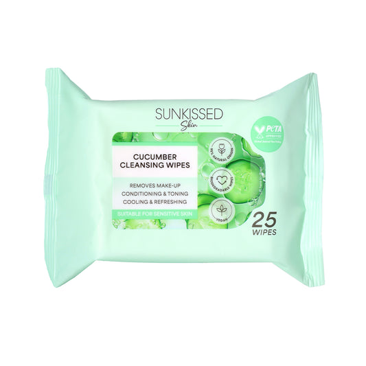 Sunkissed Skin Cucumber Cleansing Wipes - 25 Pieces