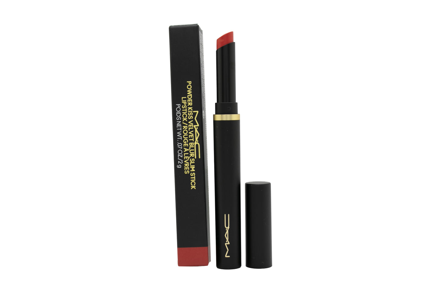 Mac Powder Kiss Velvet Blur Slim Lipstick 2g - 875 Devoted To Danger