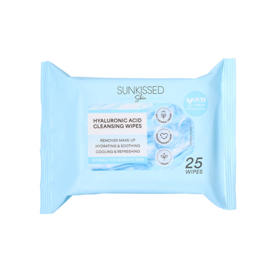 Sunkissed Skin Hyaluronic Acid Cleansing Wipes - 25 Pieces