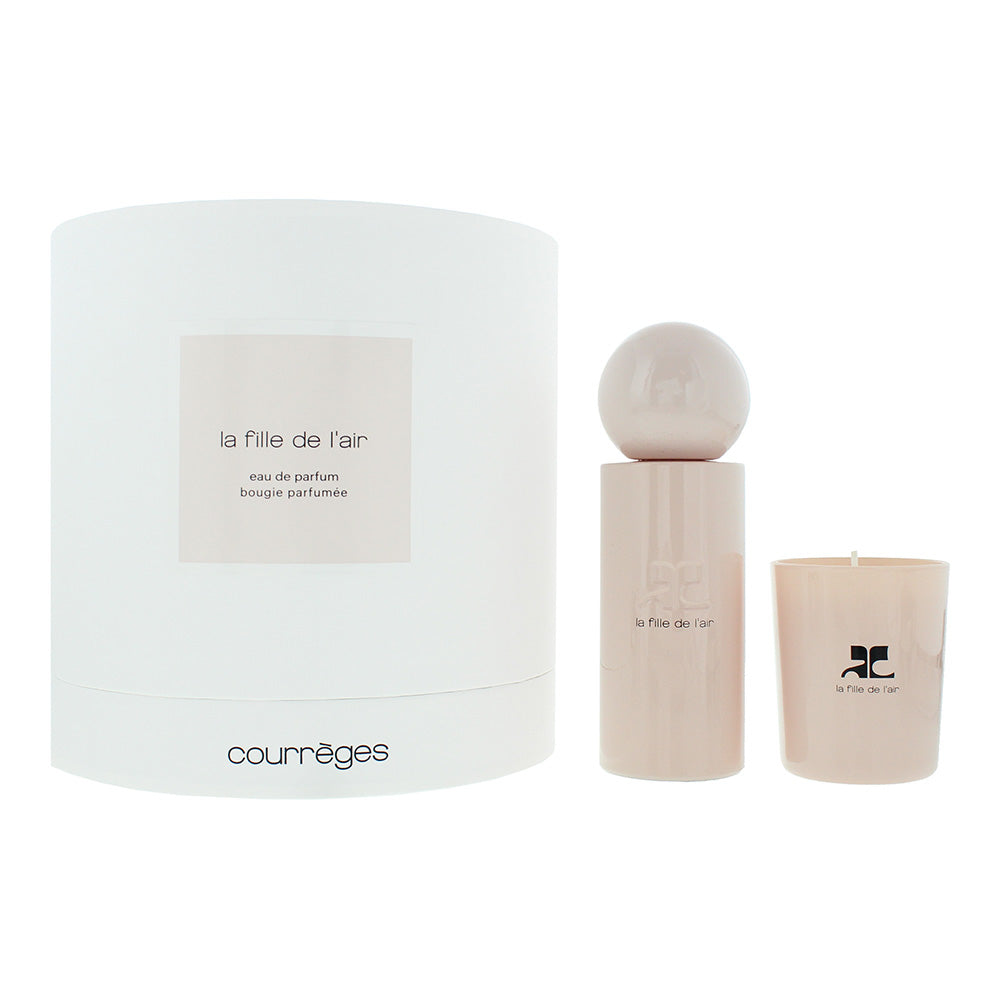 Courrèges La Fille de L'Air Gift Set 100ml EDP + 75g Candle