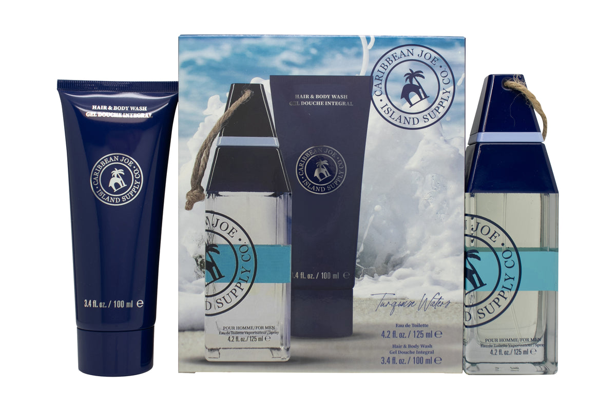 Caribbean Joe Turquoise Waters Gift Set 125ml EDT + 100ml Hair & Body Wash