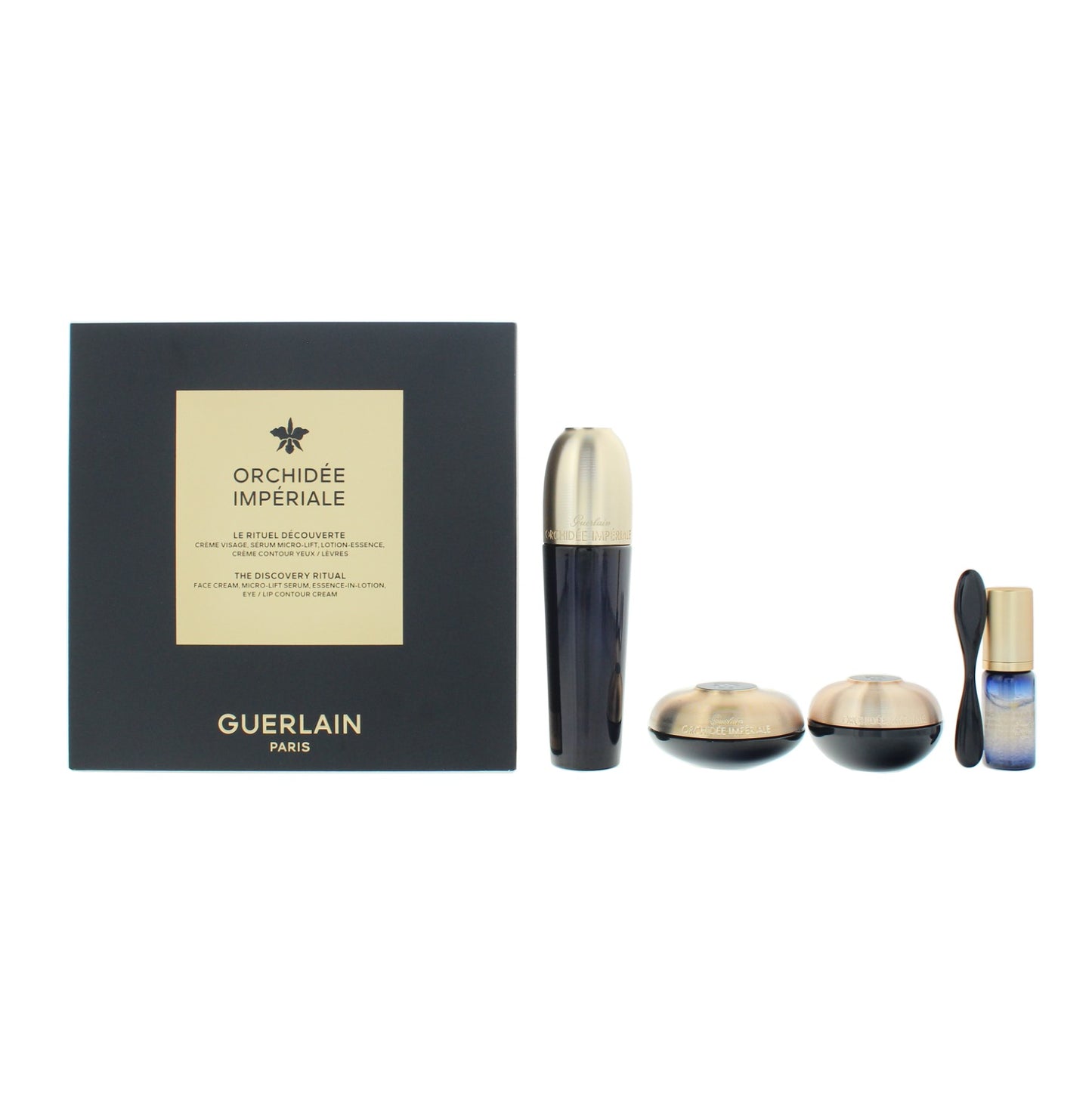 Guerlain Orchidée Impériale Gift Set 30ml The Essence-in-Lotion + 15ml The Cream + 7ml The Eye and Lip Cream + 5ml The Micro-Lift Concentrate
