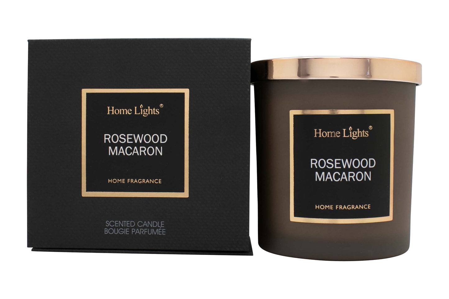 Home Lights Rosewood Macaron Scented Candle 215g