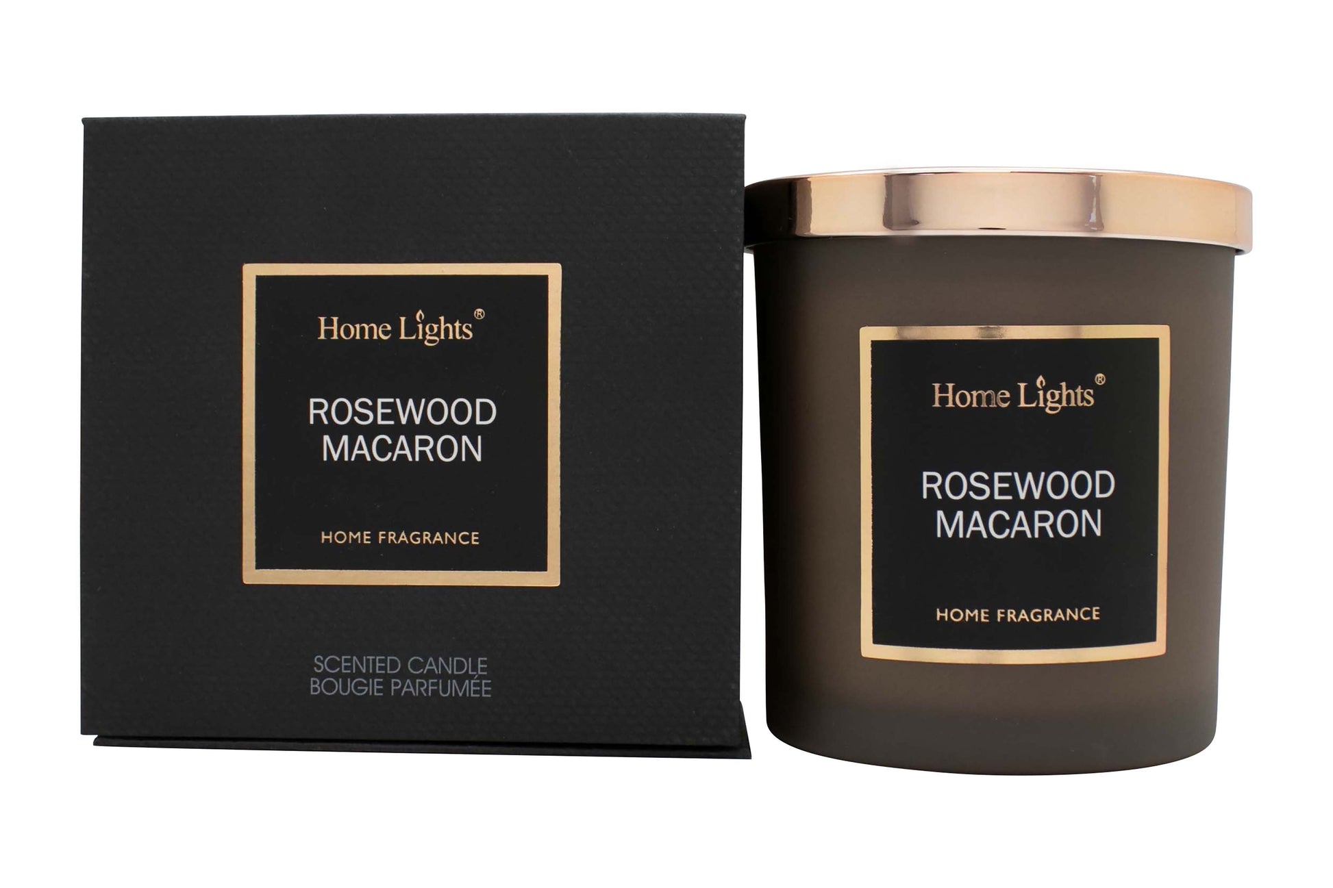 Home Lights Rosewood Macaron Scented Candle 215g