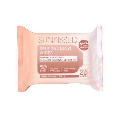 Sunkissed Self-Tanning Wipes - 25 Pieces